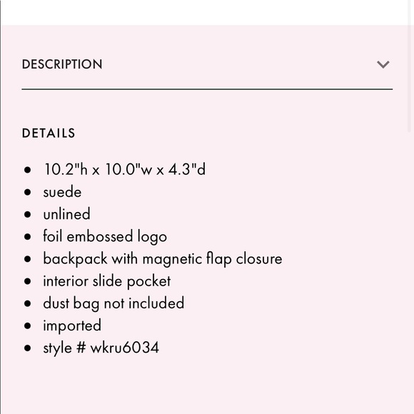 Kate Spade Hayes Suede Medium Flap Backpack - Picture 7 of 9